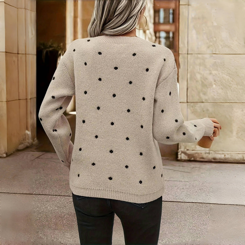 Pull en Tricot à Pois Lunette