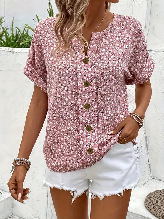 Verna™ | Élégante Blouse à Motif Florall