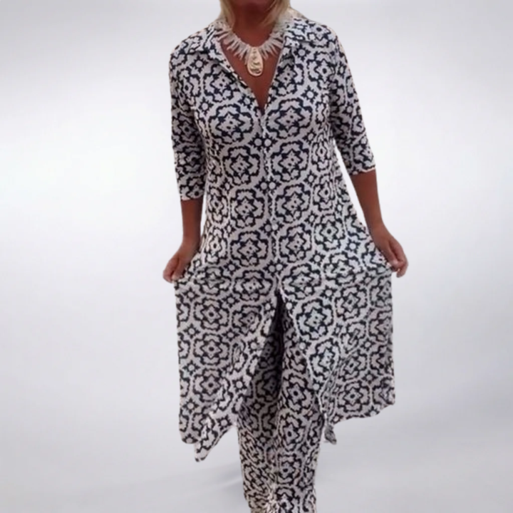Annalise™ | Élégant Ensemble Imprimé