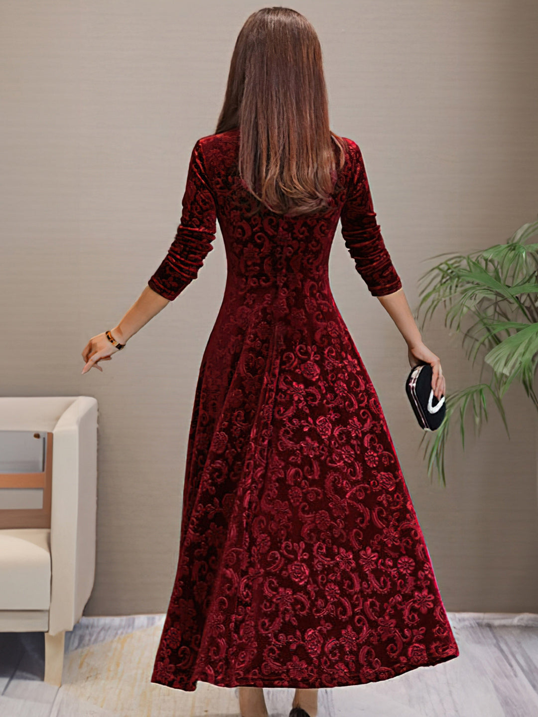 Nancy | Robe Élégance Velours des Fêtes
