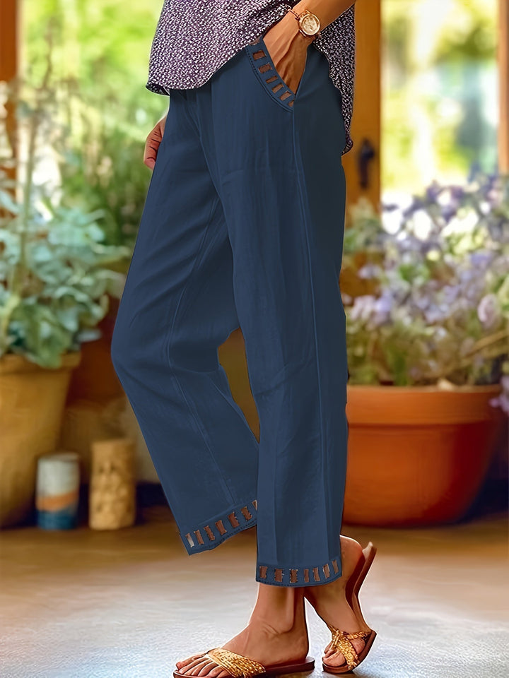 Wren | Pantalon court décontracté à finitions côtelées
