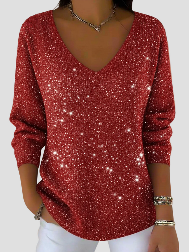 Harriet | Festive V-Neck Pullover