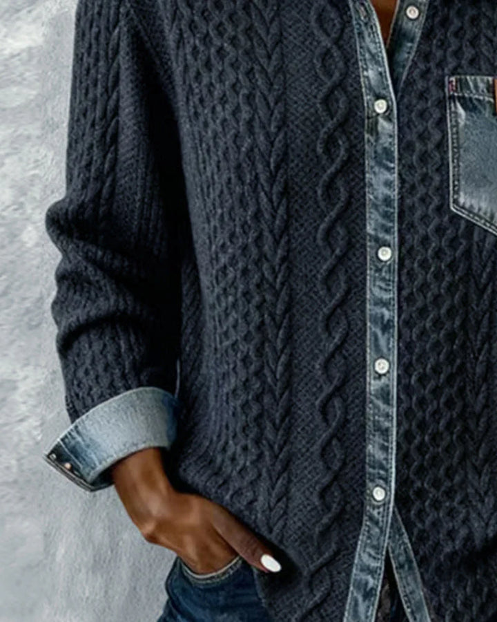 Simone™ | Chemise en Patchwork Denim