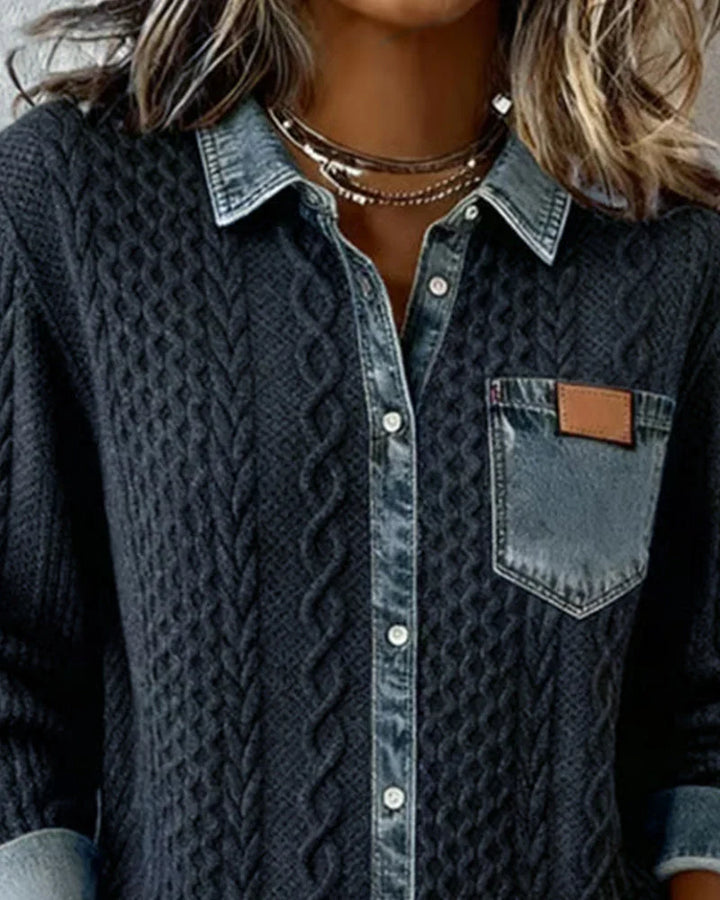 Simone™ | Chemise en Patchwork Denim