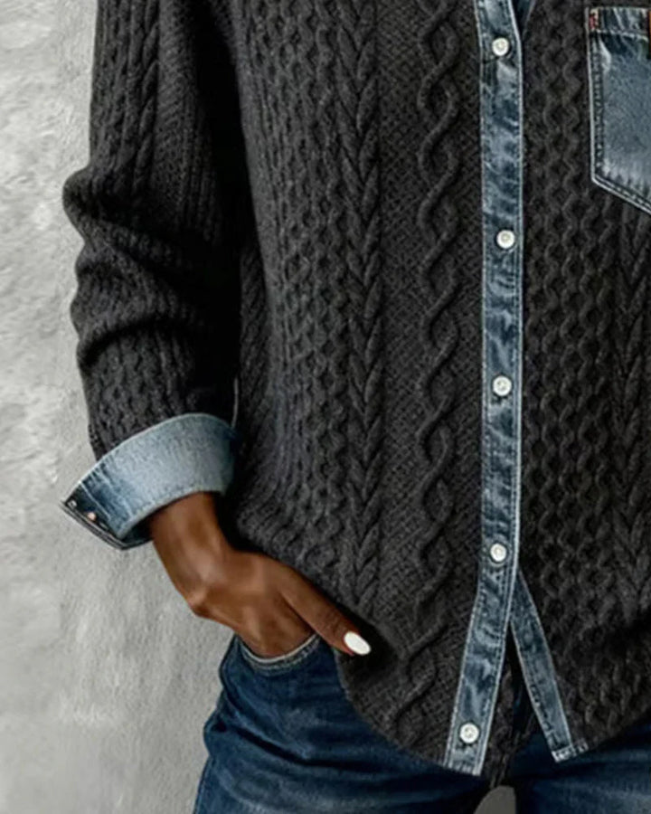 Simone™ | Chemise en Patchwork Denim