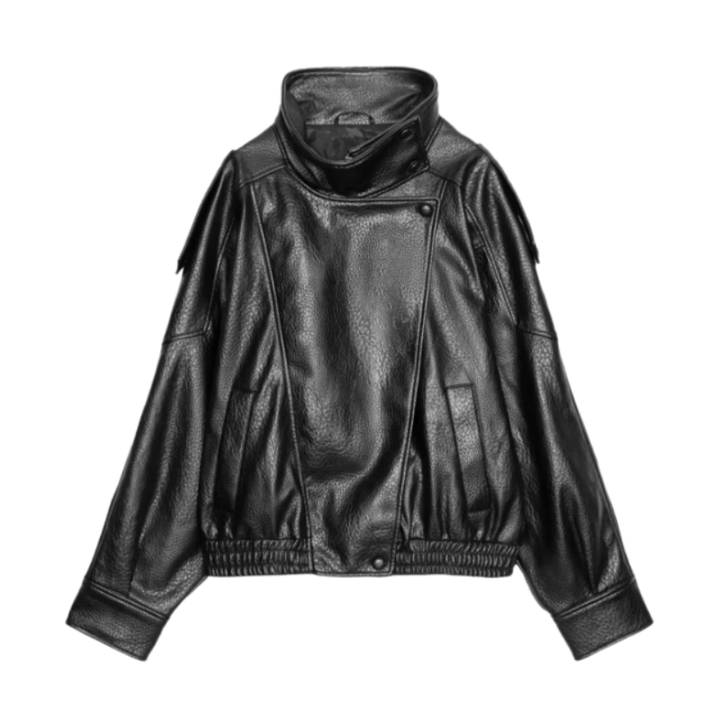 SUSIE™ – Veste Moto Oversize Chic en Similicuir