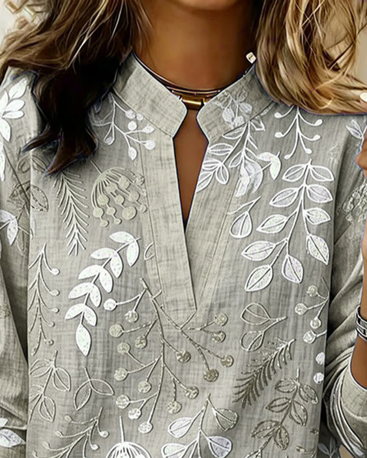 Eleni | Blouse à imprimé floral et col montant
