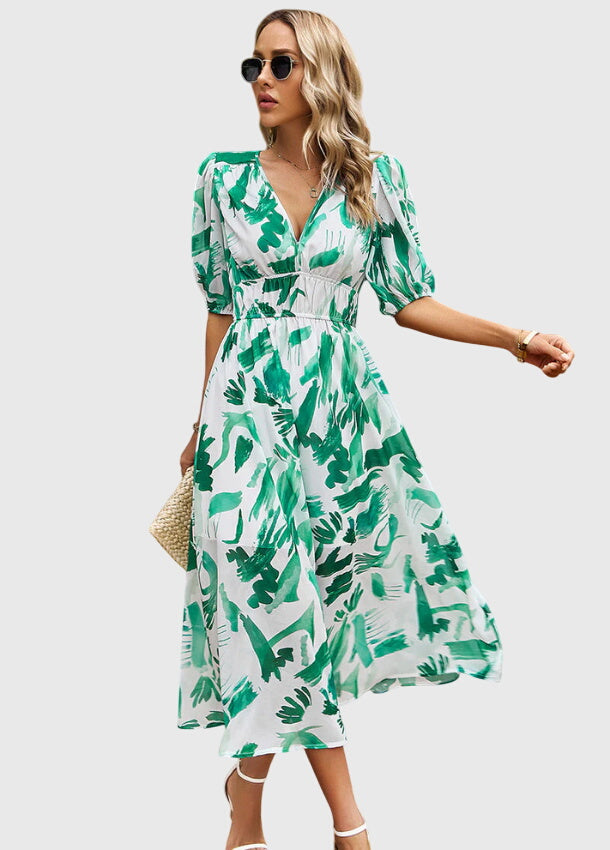 Merlin™ | Flattering Floral Midi Robe
