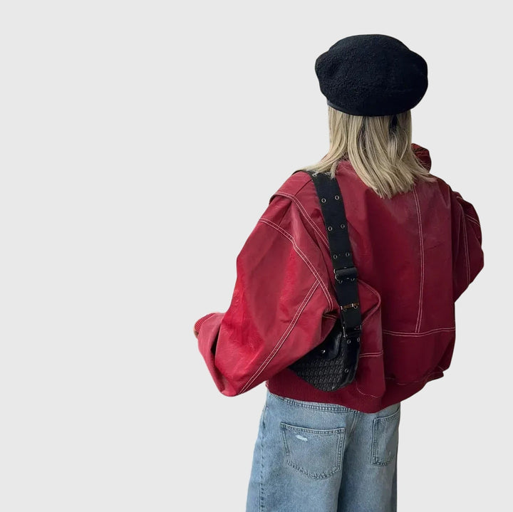 Faye™ - Veste Oversize en Cuir
