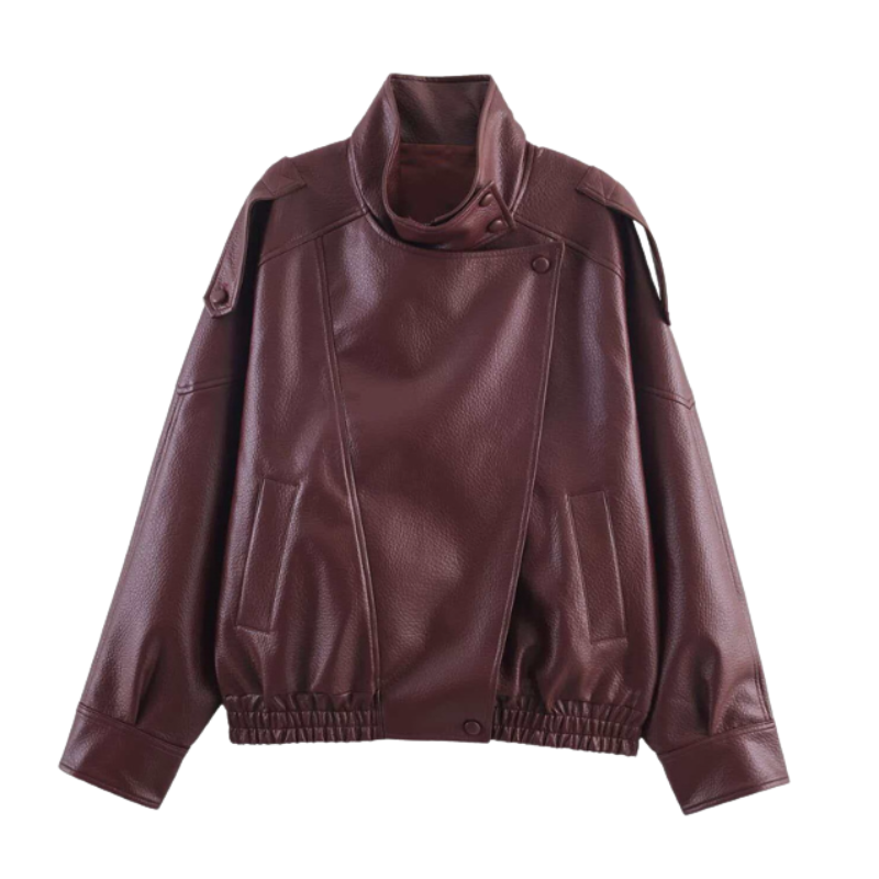 SUSIE™ – Veste Moto Oversize Chic en Similicuir