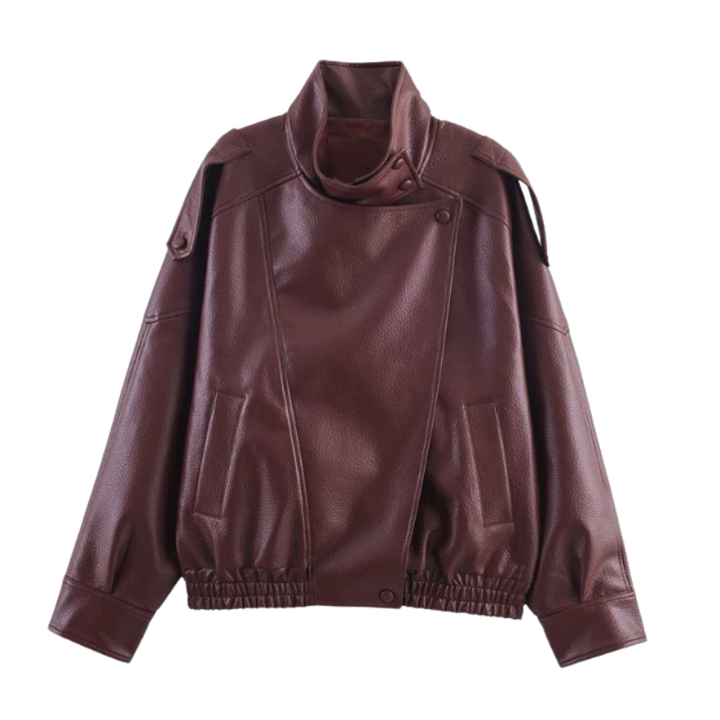 SUSIE™ – Veste Moto Oversize Chic en Similicuir