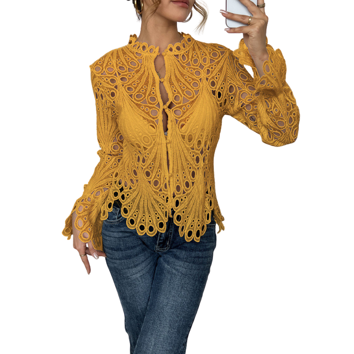 SARAH™ – Blouse Moderne avec Détails Creux