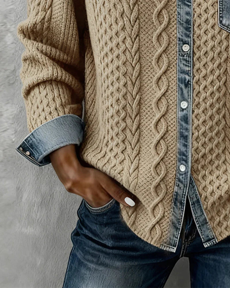 Simone™ | Chemise en Patchwork Denim