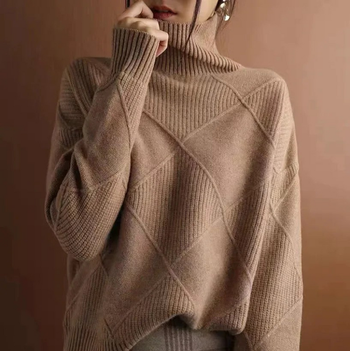 Averly | Pull Texturé à Col Roulé