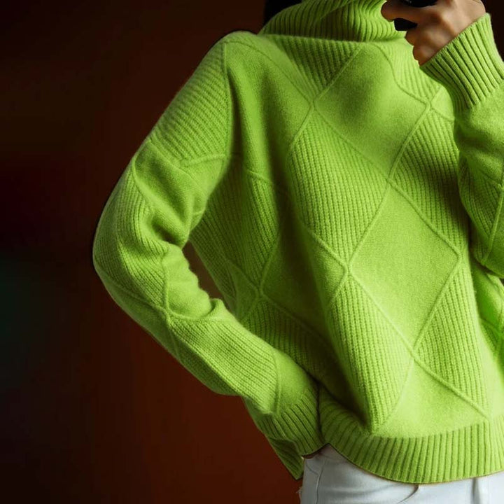 Averly | Pull Texturé à Col Roulé