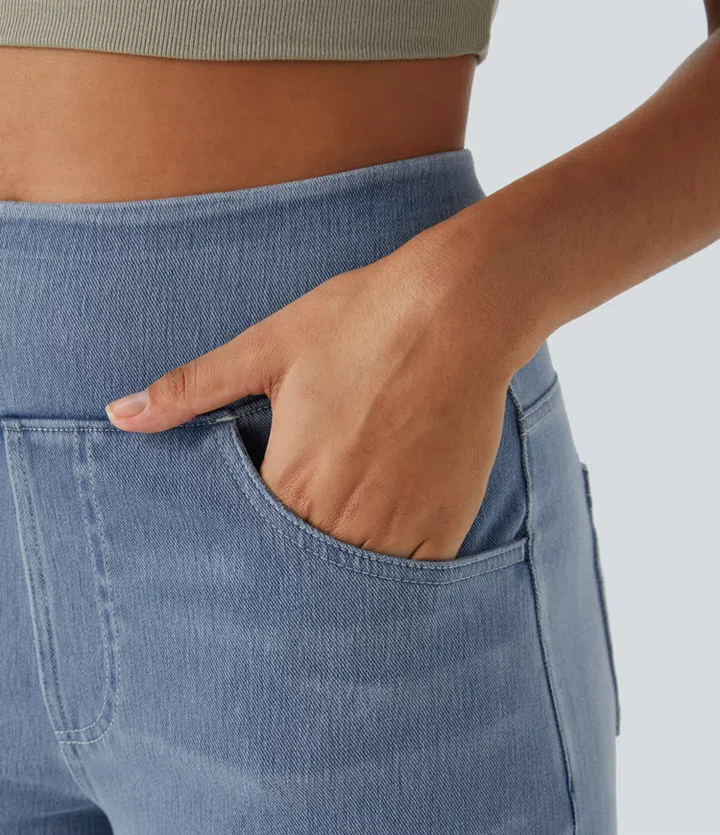 Solène – Jean à jambe large, coupe décontractée