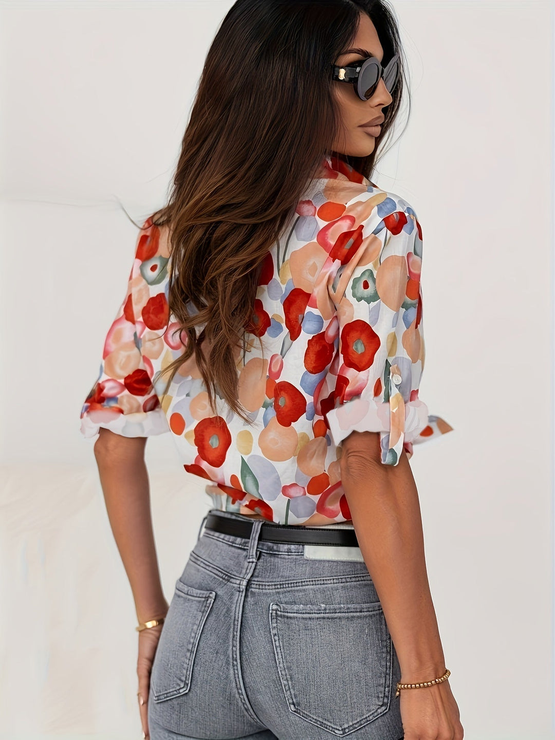 Mylene | Colorful Floral Blousee
