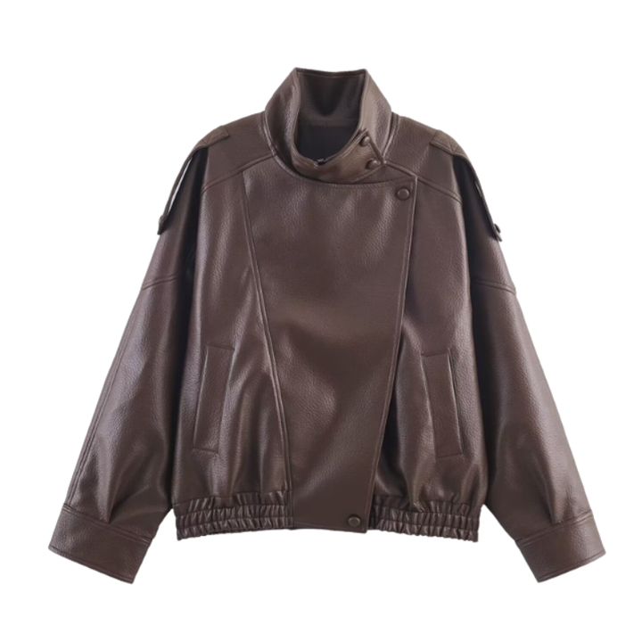 SUSIE™ – Veste Moto Oversize Chic en Similicuir