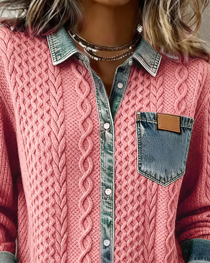 Simone™ | Chemise en Patchwork Denim