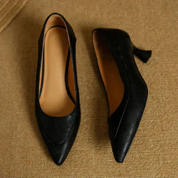 Escarpins en cuir véritable Fiona - Élégance intemporelle