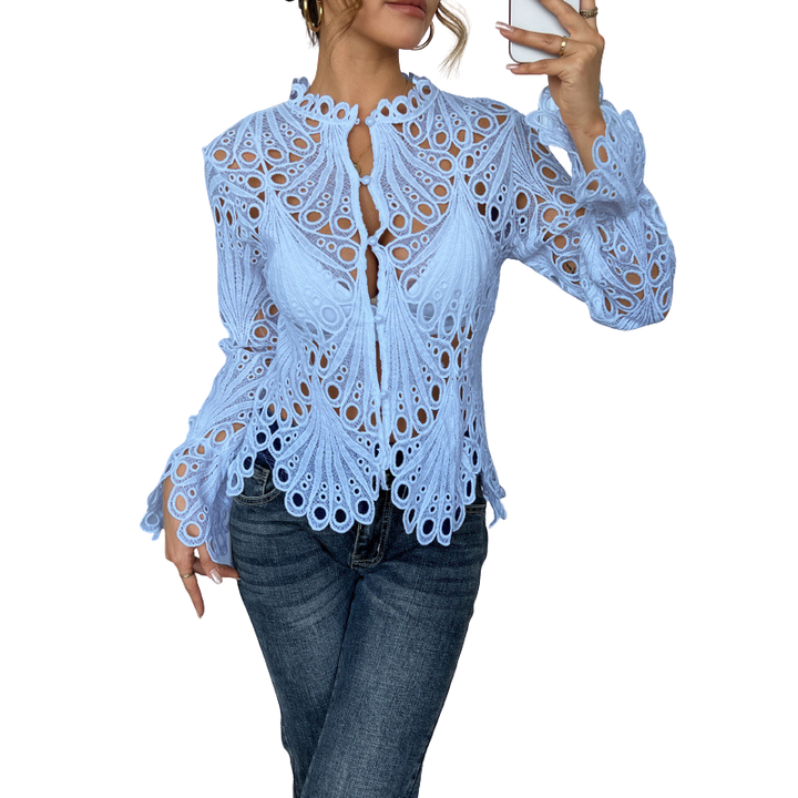SARAH™ – Blouse Moderne avec Détails Creux