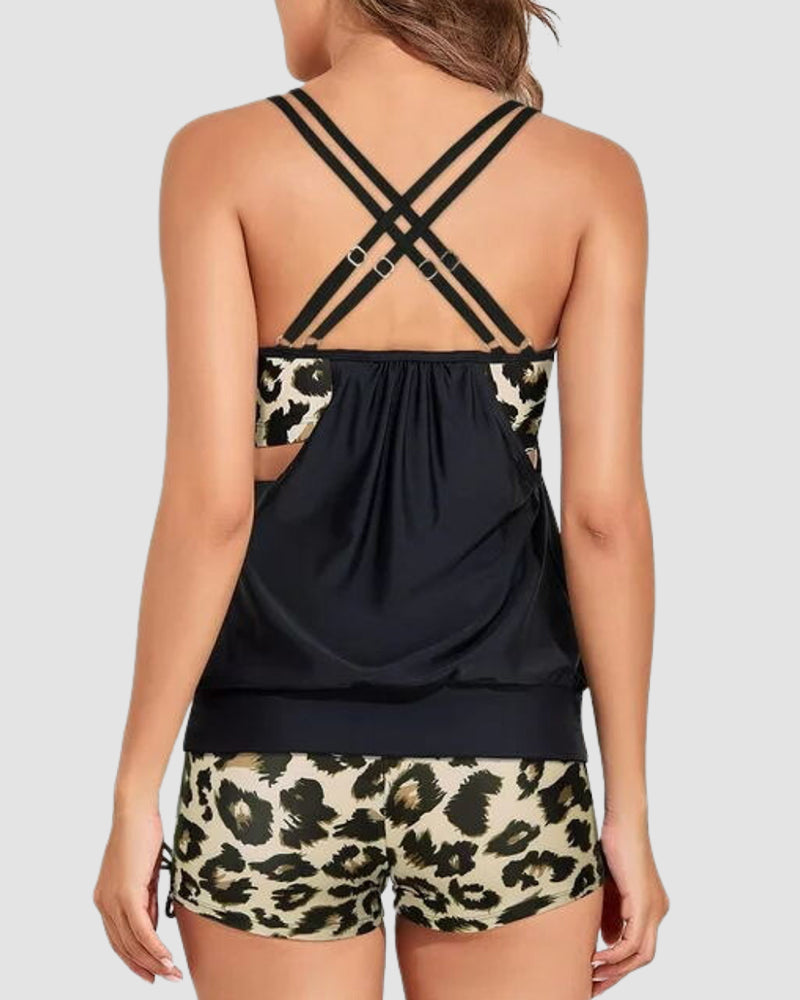 Tankini Deux Pièces avec Contrôle du Ventre - Style Blouson