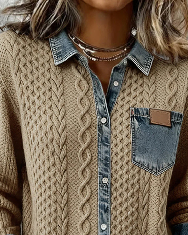 Simone™ | Chemise en Patchwork Denim