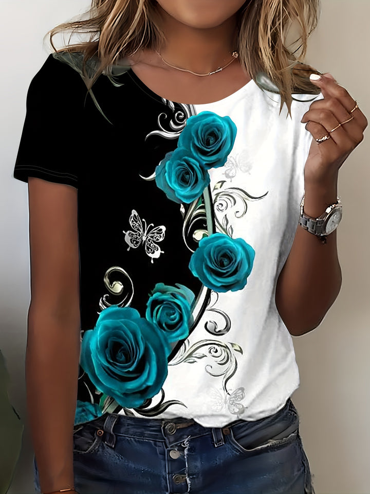 Sela | T-shirt Fleurs Confortable