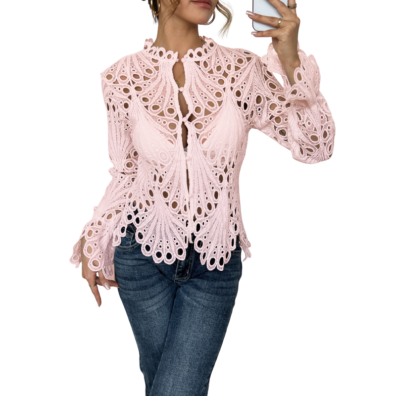SARAH™ – Blouse Moderne avec Détails Creux
