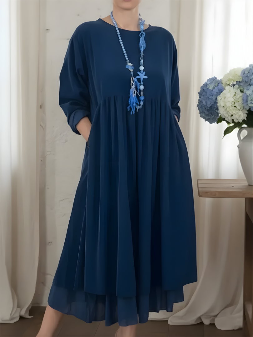 Valessa™ | Robe Midi à Ourlet Double