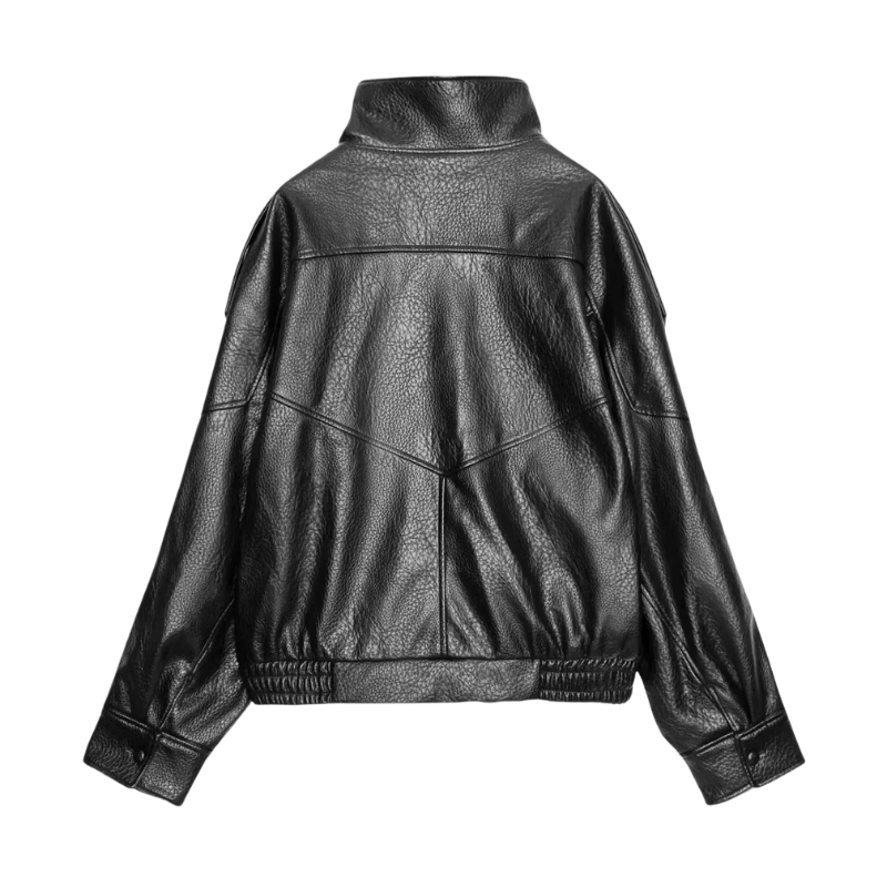 SUSIE™ – Veste Moto Oversize Chic en Similicuir