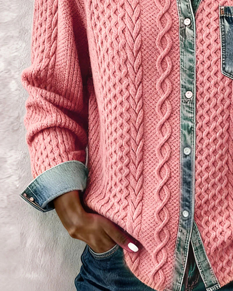 Simone™ | Chemise en Patchwork Denim