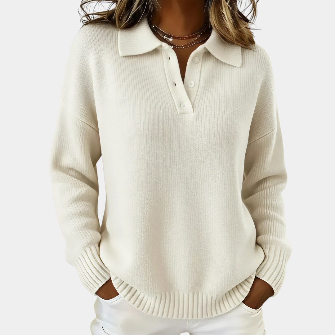Olivia | Knitted Polo Sweater