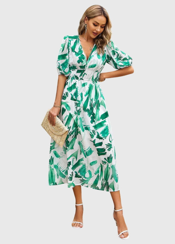 Merlin™ | Flattering Floral Midi Robe