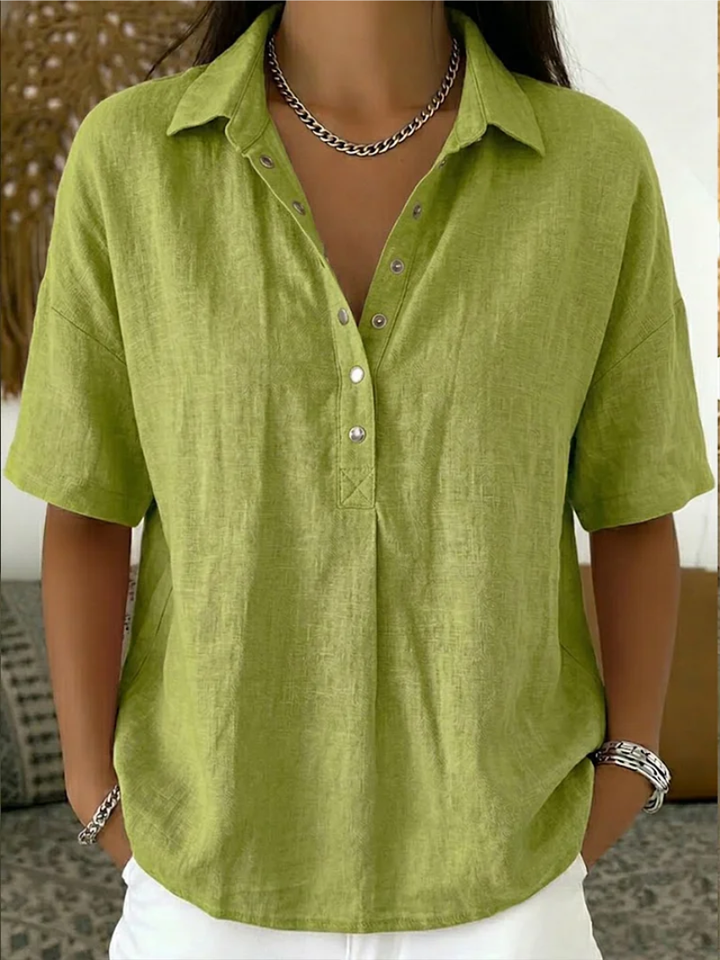 Willow | Blouse avec Col et Détails de Bouton