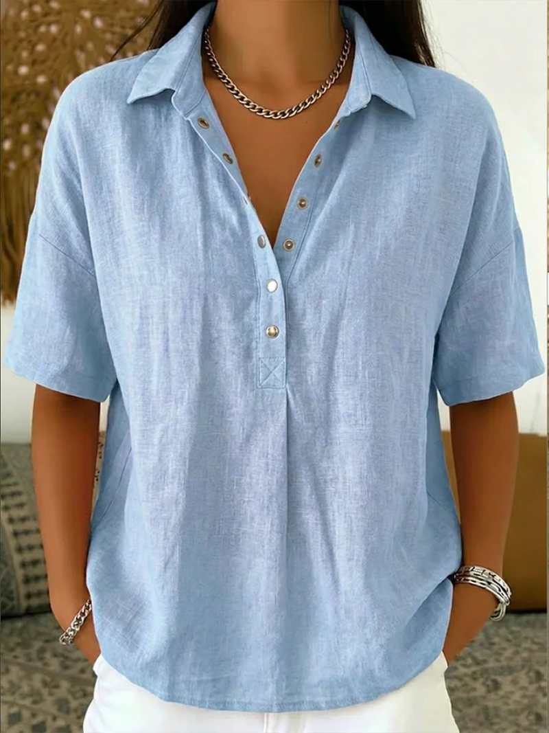 Willow | Blouse avec Col et Détails de Bouton