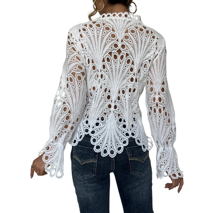 SARAH™ – Blouse Moderne avec Détails Creux
