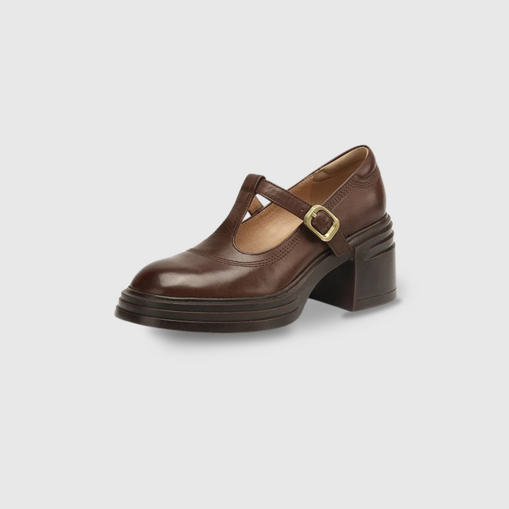 Elvana Chunky Mary Jane Pumps