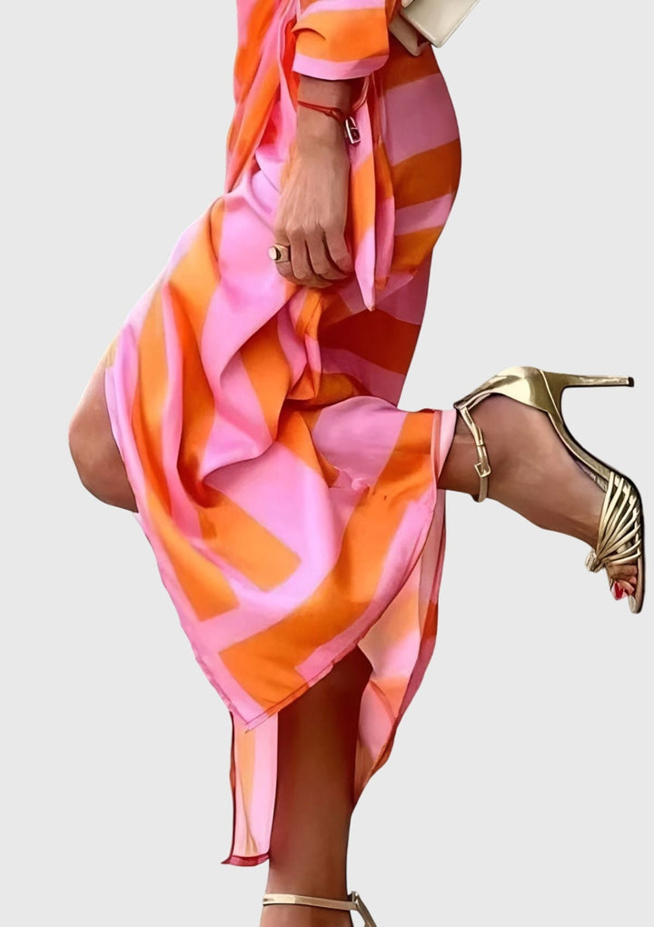 Everly™ | Élégante Robe Wrap avec Motif
