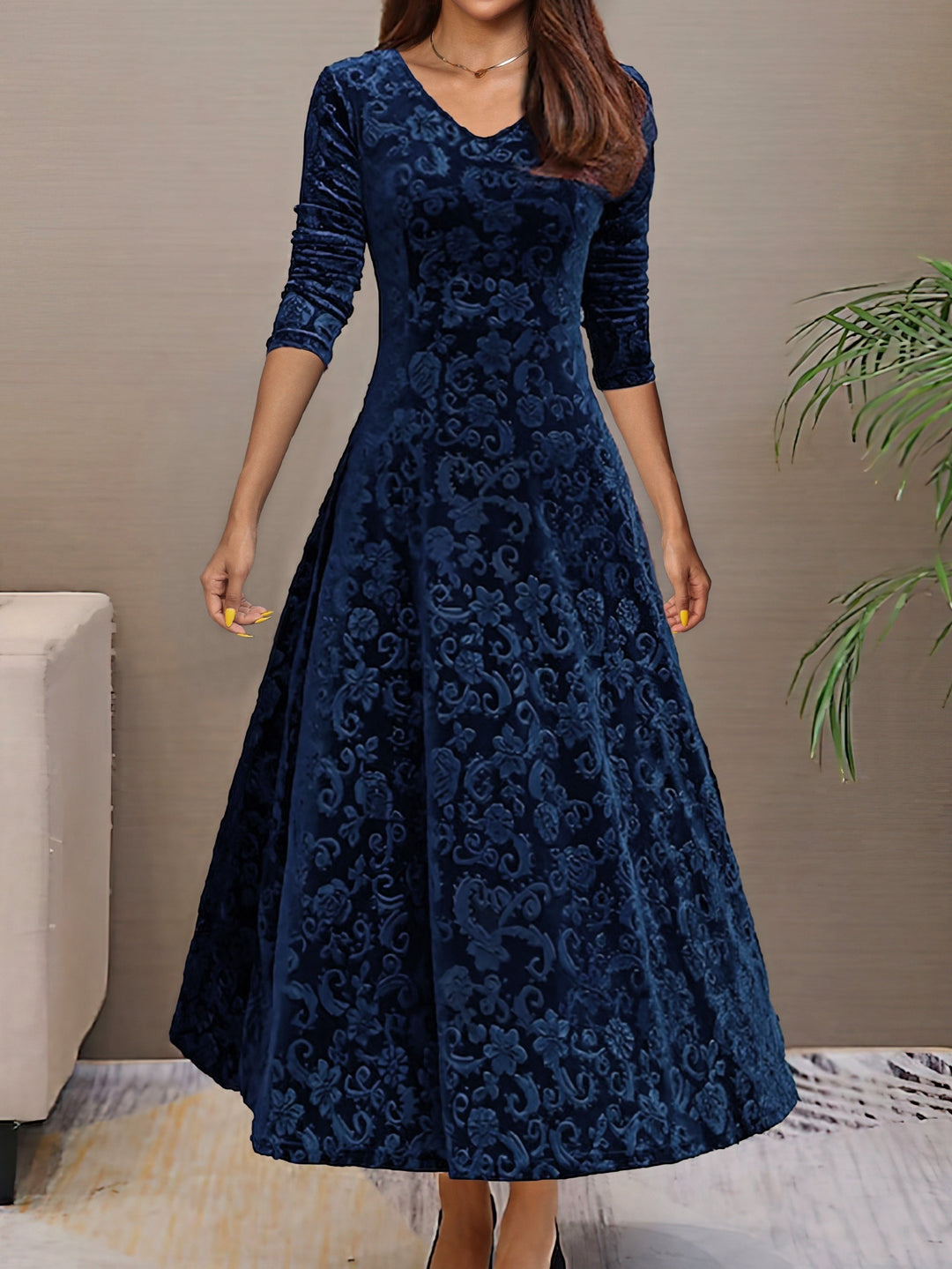 Nancy | Robe Élégance Velours des Fêtes