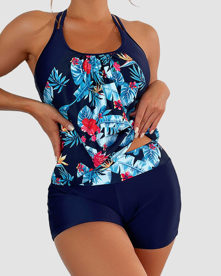 Tankini Deux Pièces avec Contrôle du Ventre - Style Blouson