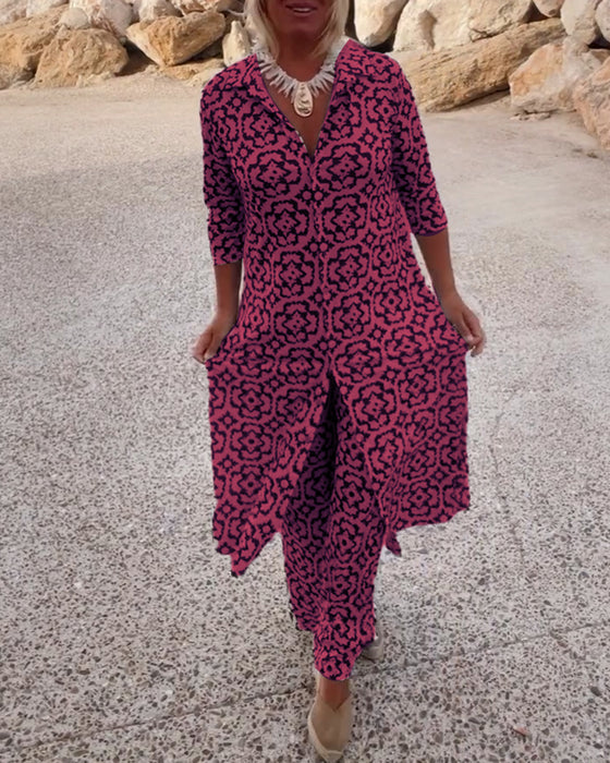 Annalise™ | Élégant Ensemble Imprimé