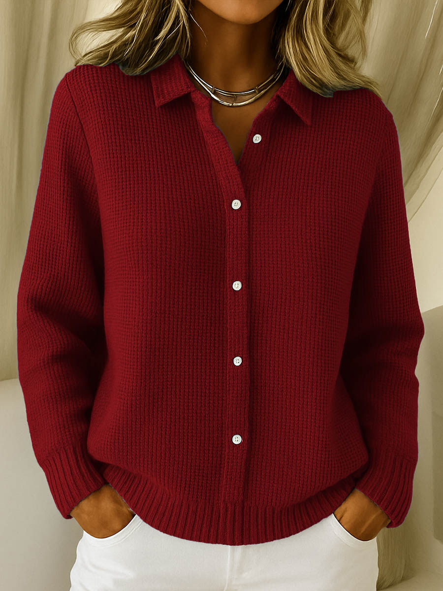 Elaine | Classic Button-Up Knit Cardigan
