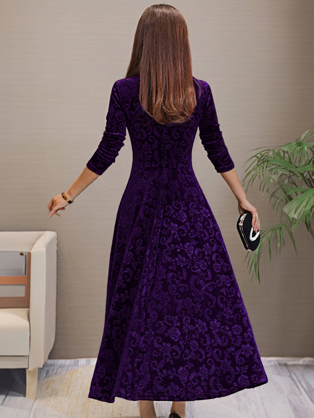 Nancy | Robe Élégance Velours des Fêtes