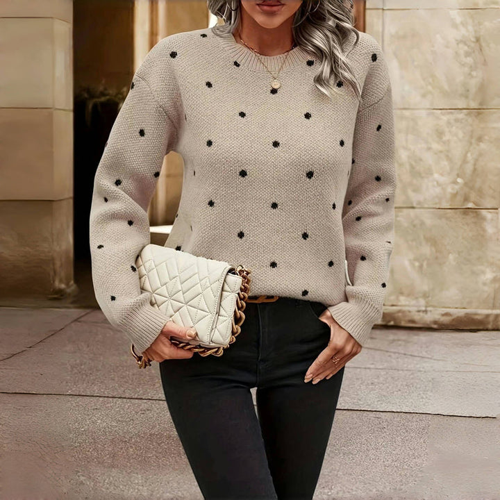 Pull en Tricot à Pois Lunette