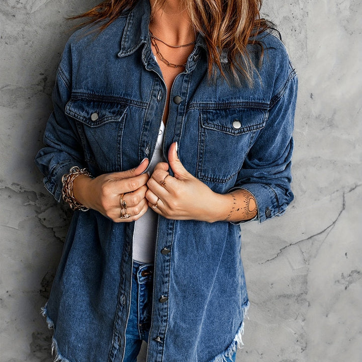 Elena | Veste en denim vintage de printemps