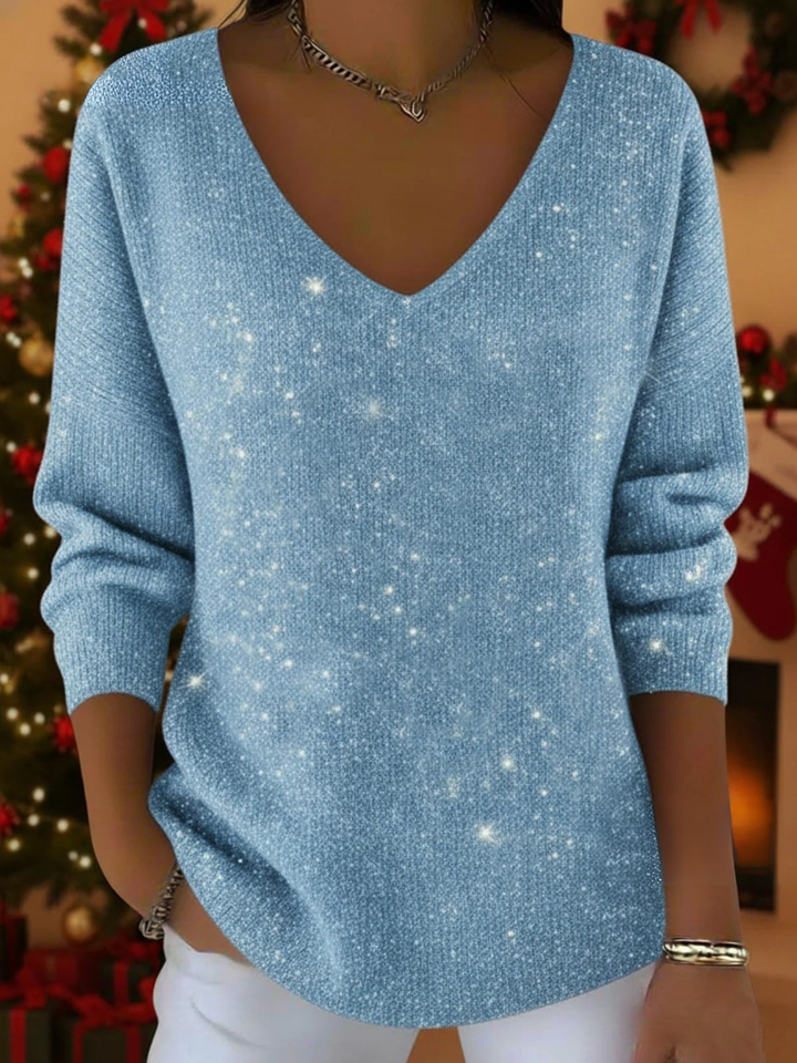 Harriet | Festive V-Neck Pullover