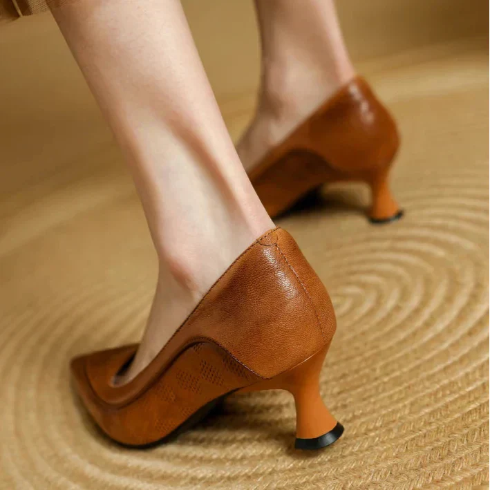 Escarpins en cuir véritable Fiona - Élégance intemporelle