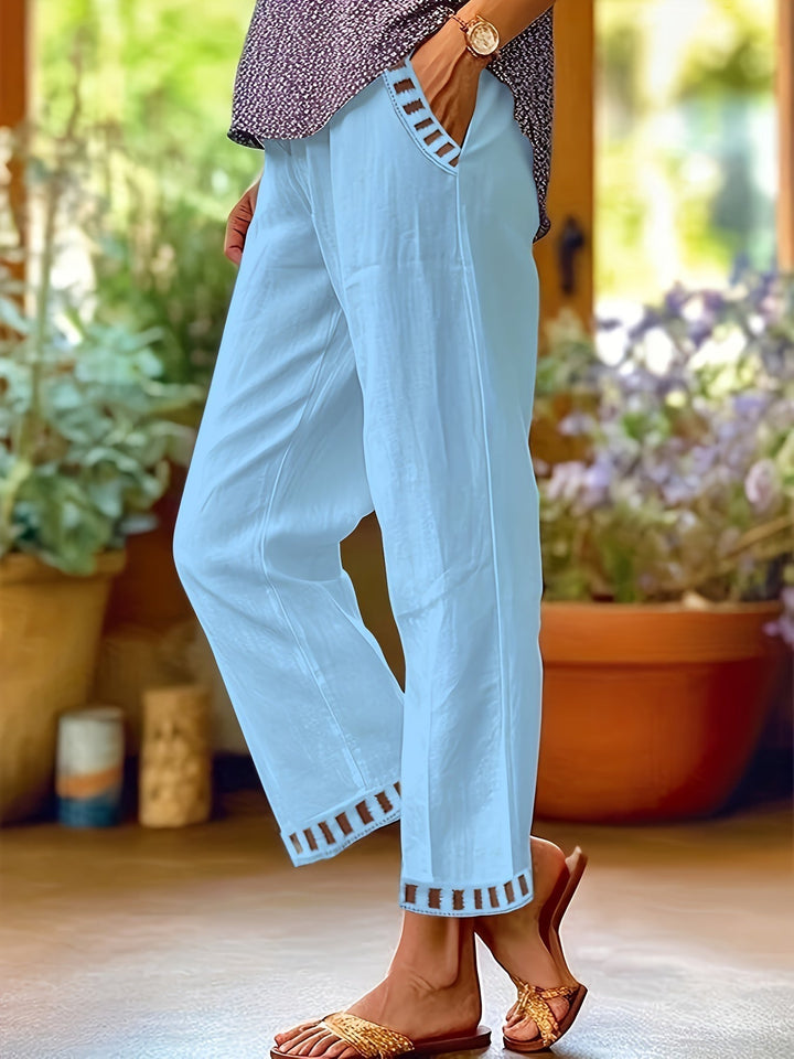 Wren | Pantalon court décontracté à finitions côtelées