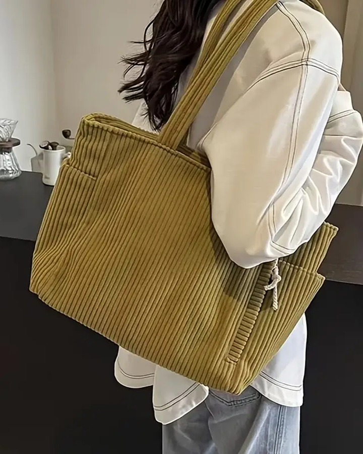 Tilda – Sac fourre-tout côtelé avec détail en corde